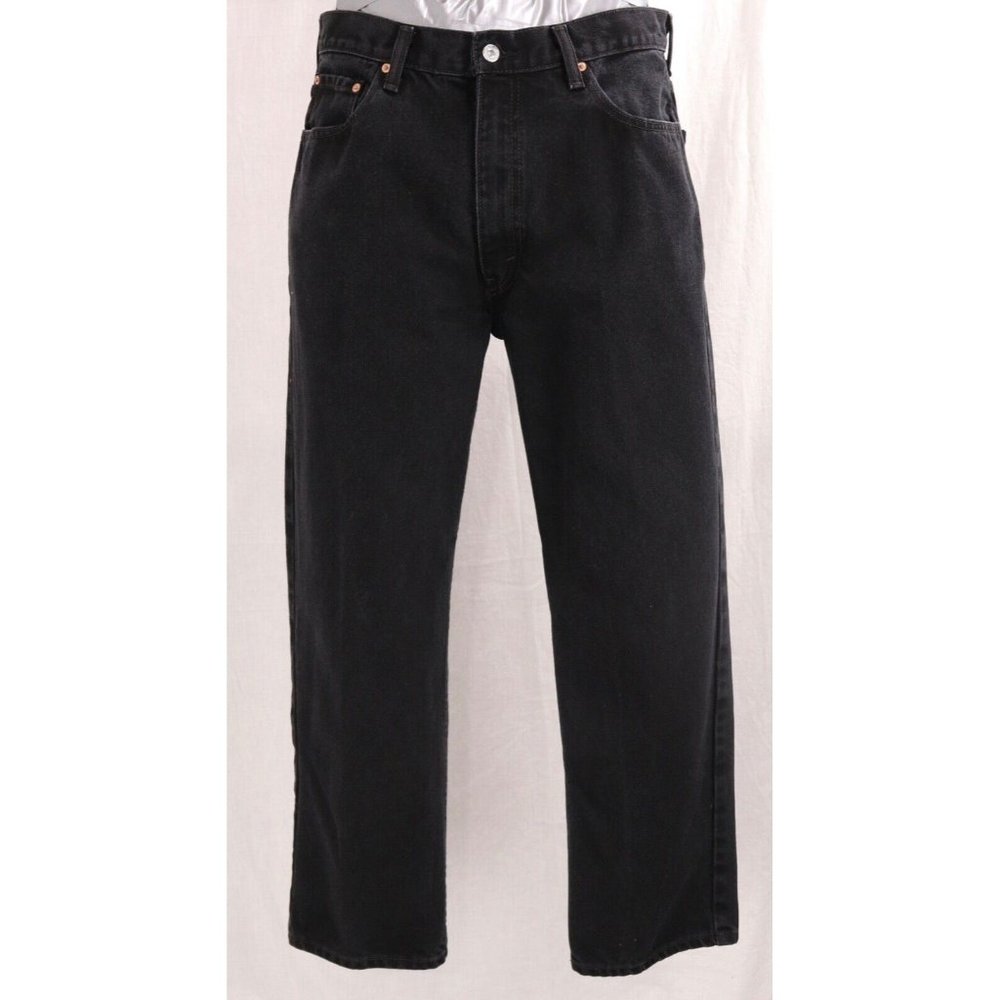 Levi’s Relaxed Fit 550 Men's 38x30 Blue Jean Black Wash Denim Straight Leg W38 L - Picture 2 of 12